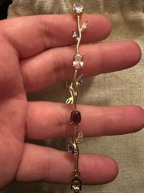 Gold Tone Women's bracelet and Ring Set